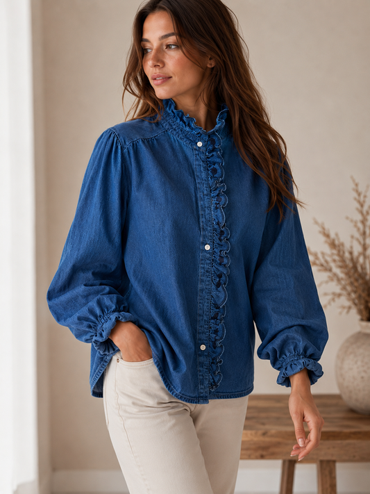 Camisa efecto tejana