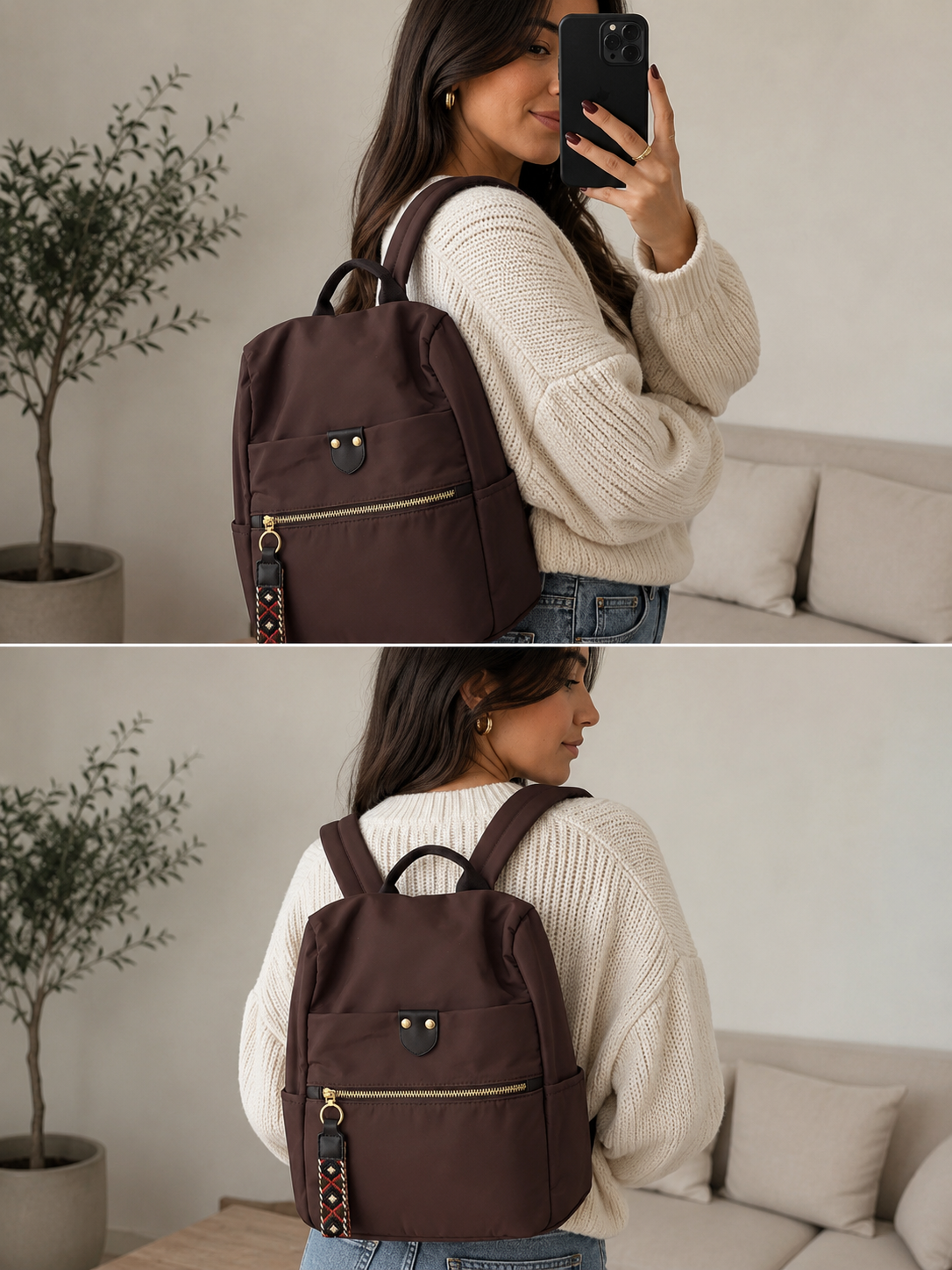 Mochila antirrobo chocolate