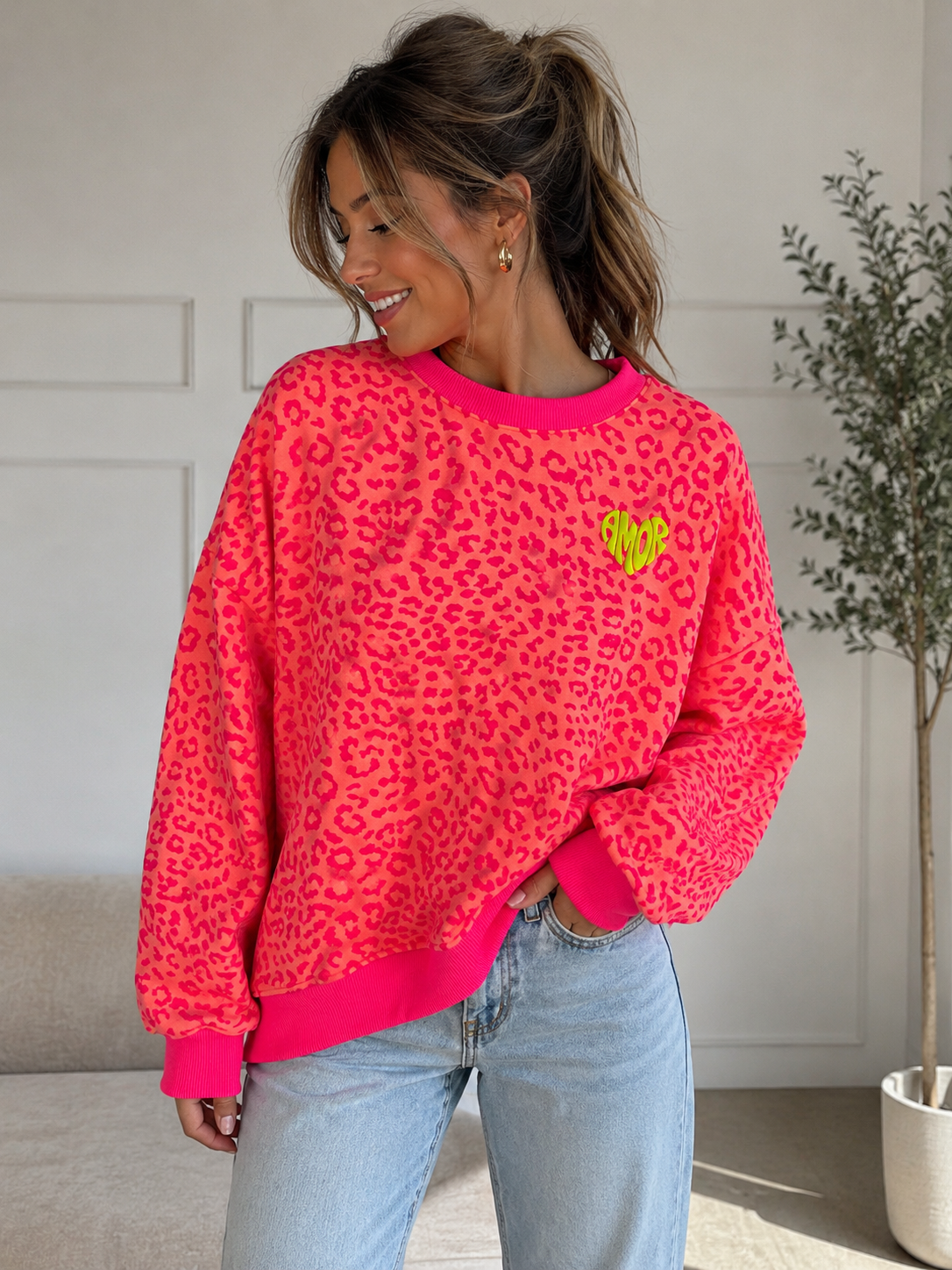 Sudadera fluor
