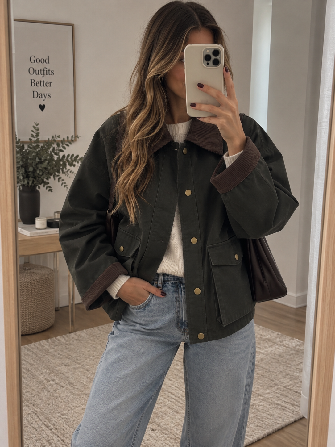 Chaqueta verde kaki