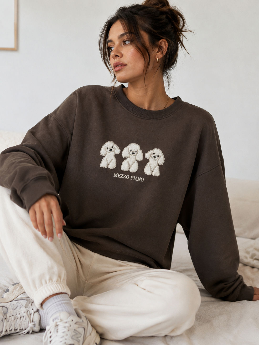 Sudadera 3 perros choco
