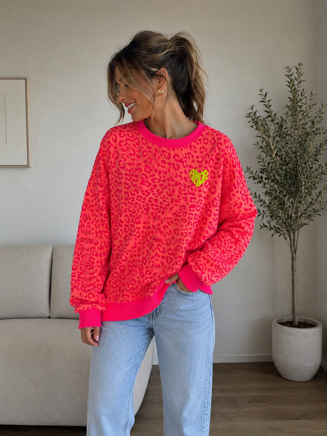 Sudadera fluor