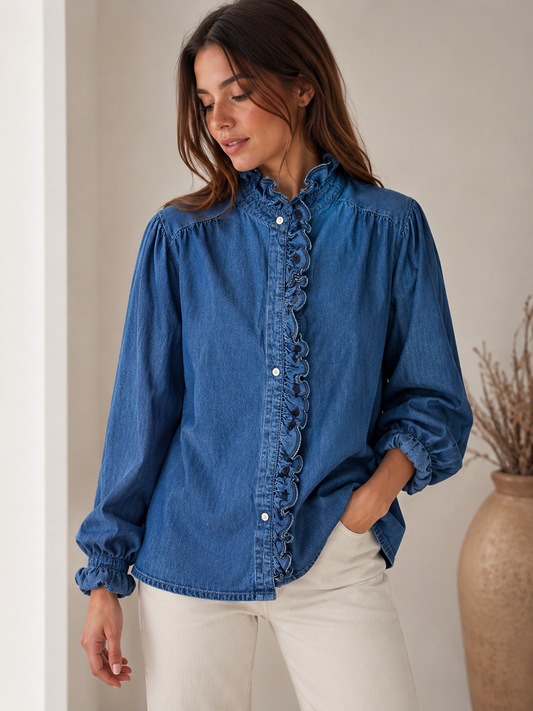 Camisa efecto tejana