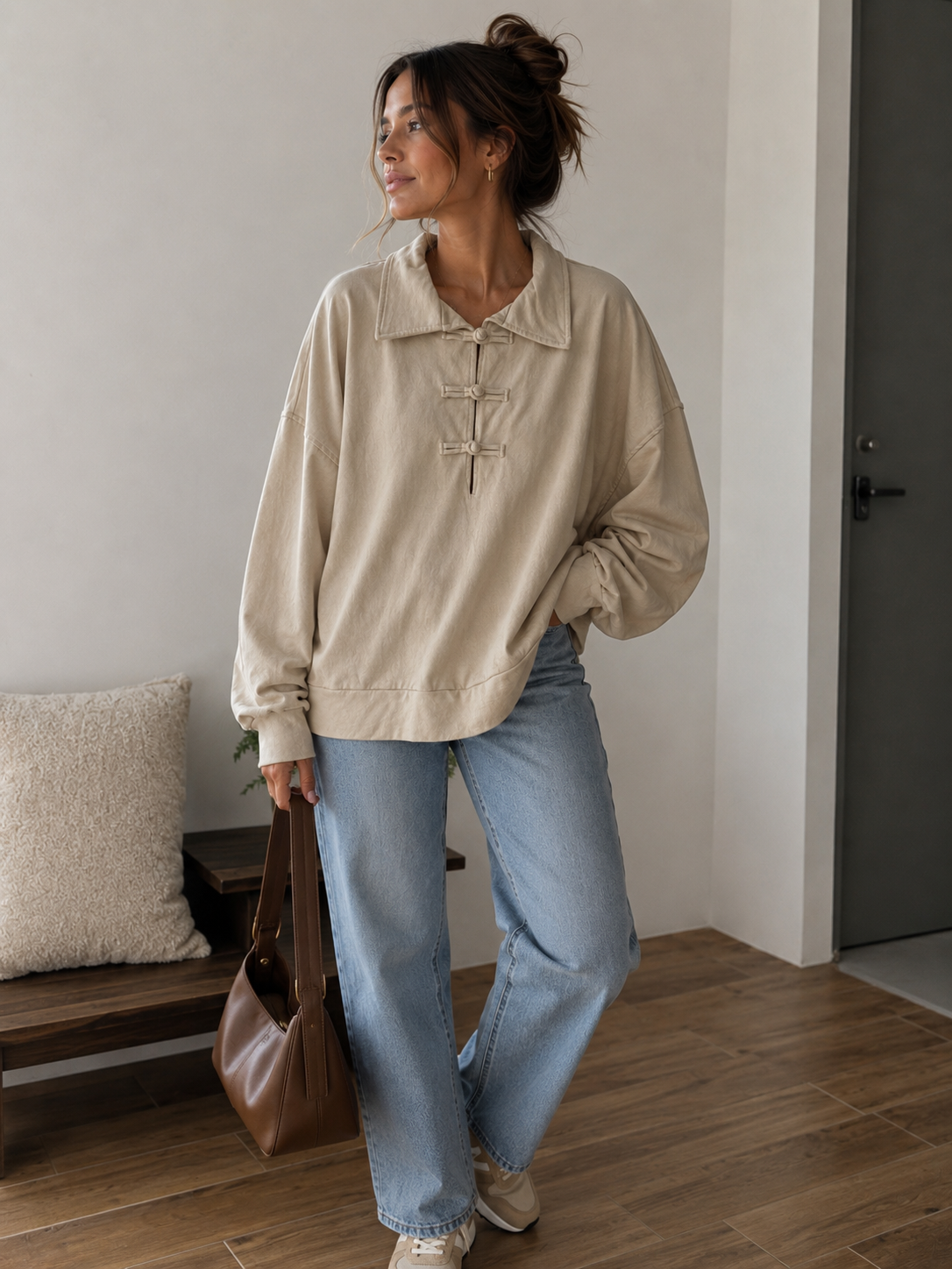 Sudadera beige