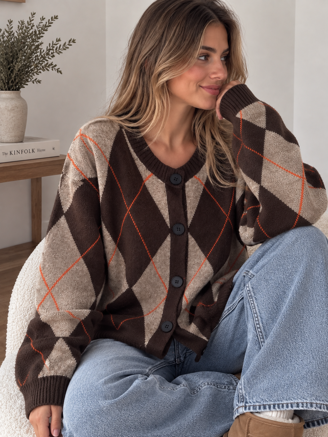 Jersey con botones y rombos