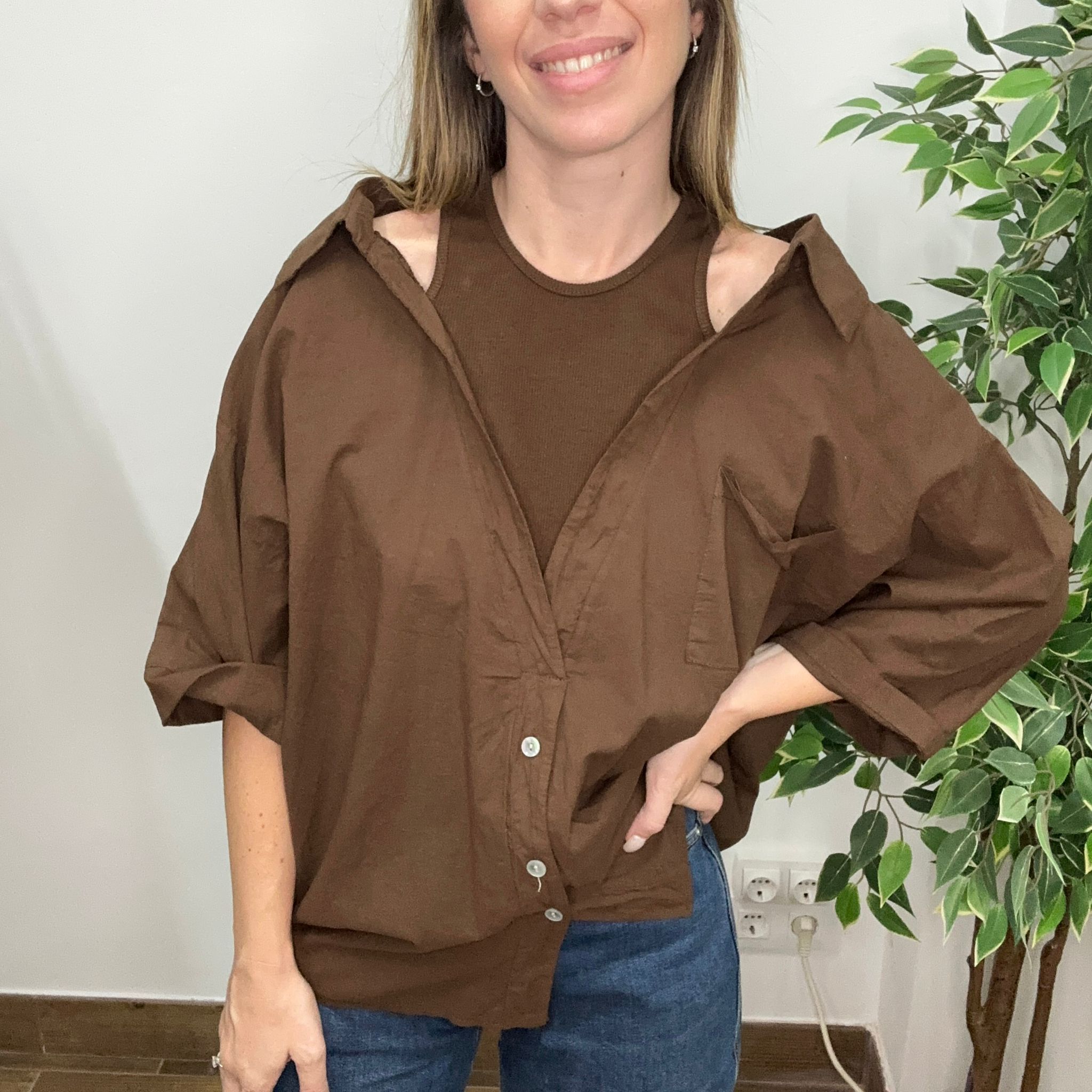 Camisa Sydney Choco