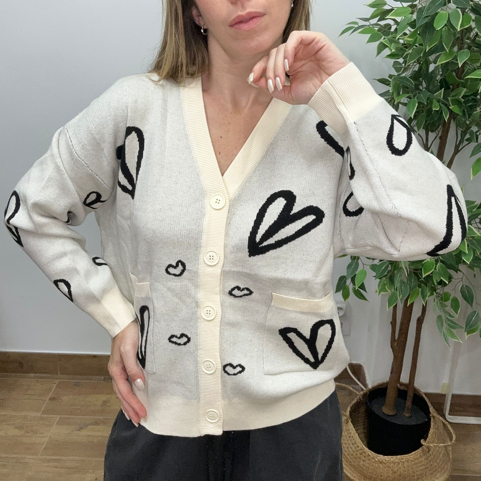 Chaqueta Corazones Blanca