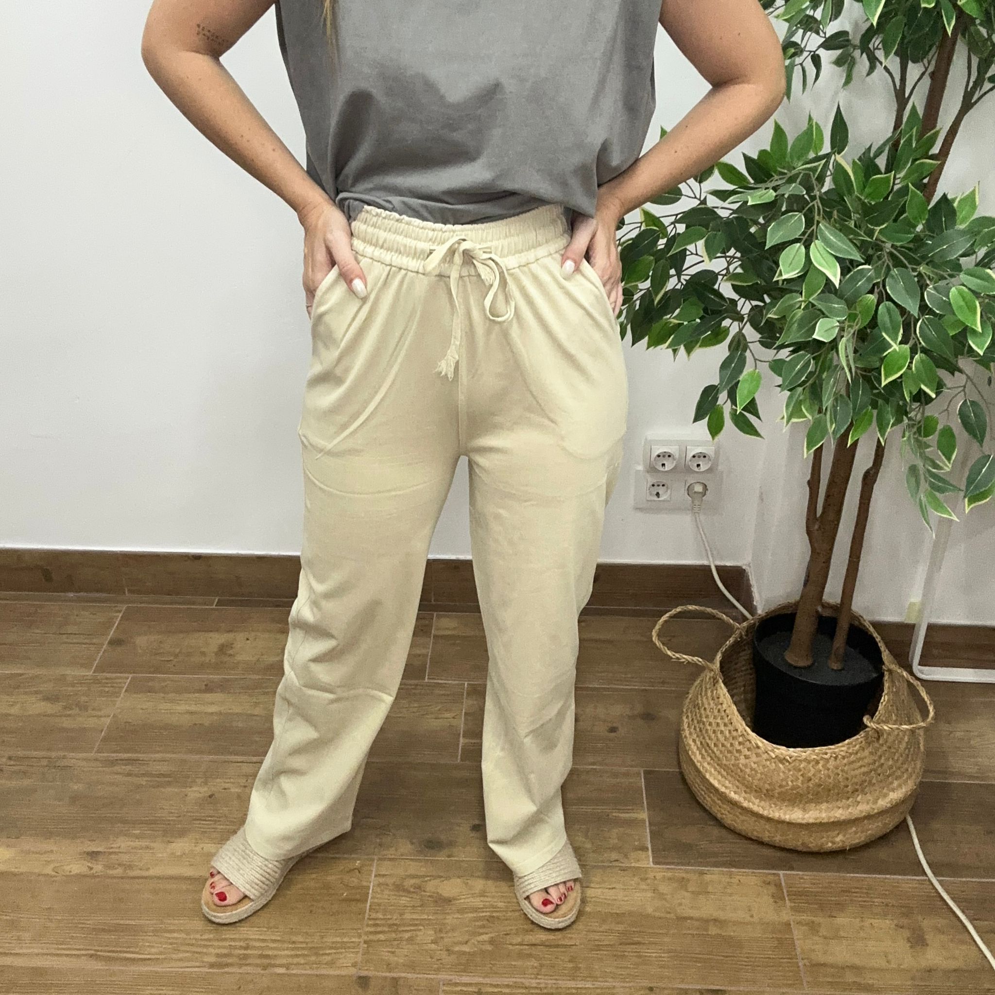 Pantalón Confort Crudo