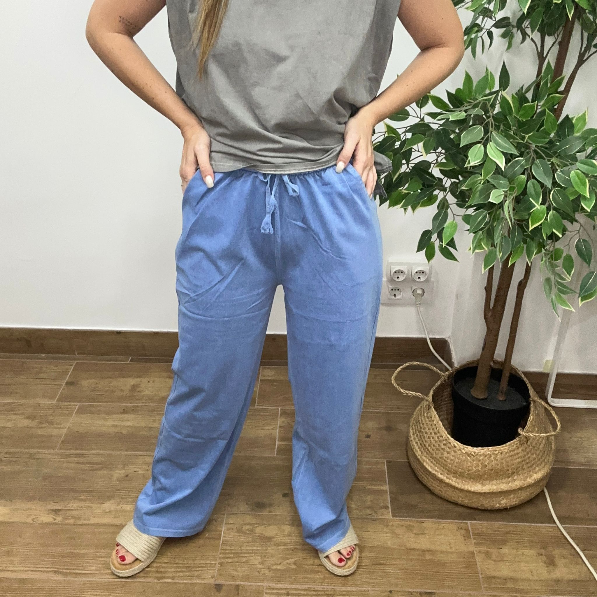 Pantalón Confort Azul